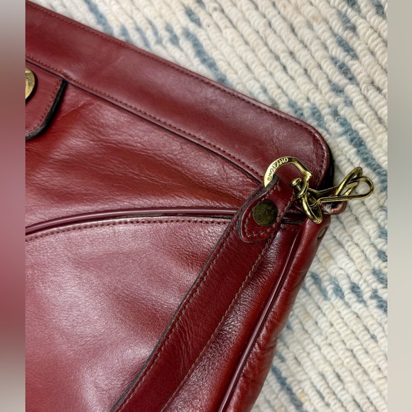 ETIENNE AIGNER Vintage Burgundy Leather Flex-Frame Shoulder Bag/Clurch Purse - Picture 8 of 16